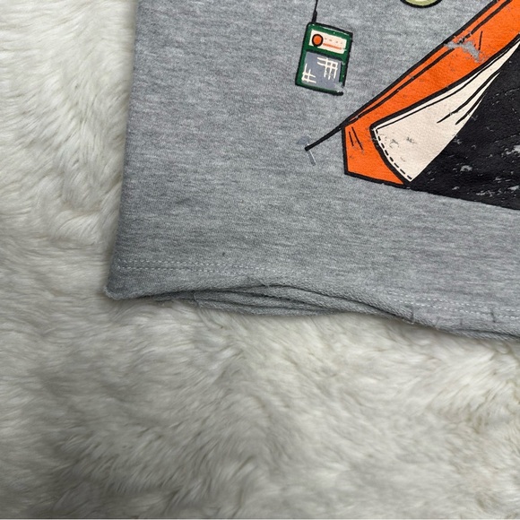 Hatley T-Shirt Take A Hike Grey & Green Size 7 - Picture 3 of 16